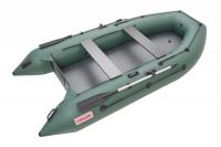 Моторная надувная лодка ПВХ ROGER Hunter 3200 H эконом съемное дно высокого давления (Аирдек) + 2ух камерный насос