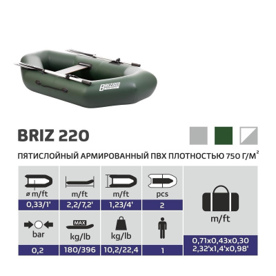 Лодка Тонар Бриз 220