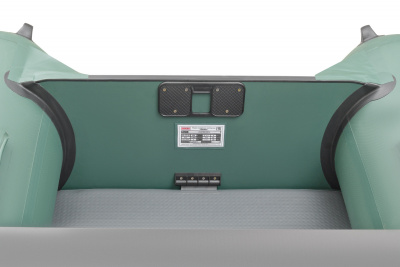 Моторная надувная лодка ПВХ ROGER Hunter 3200 H эконом съемное дно высокого давления (Аирдек) + 2ух камерный насос