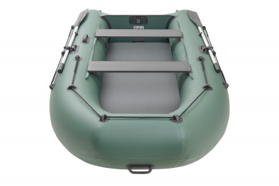 Моторная надувная лодка ПВХ ROGER Hunter 3200 H эконом съемное дно высокого давления (Аирдек) + 2ух камерный насос
