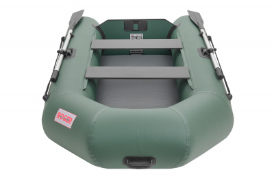 Моторно гребная надувная лодка ПВХ с жестким транцем ROGER Standart 2800 съемное дно высокого давления (Аирдек) + 2ух камерный насос