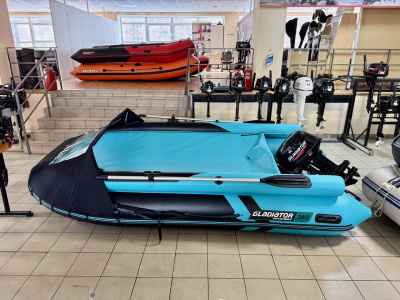 Лодка Gladiator E380X + мотор Gladiator G9.9 PRO