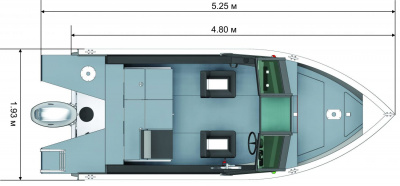 Моторная лодка Салют 480 NEO Fish
