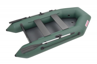 Моторно гребная надувная лодка ПВХ с жестким транцем ROGER Standart 2600 съемное дно высокого давления (Аирдек) + 2ух камерный насос