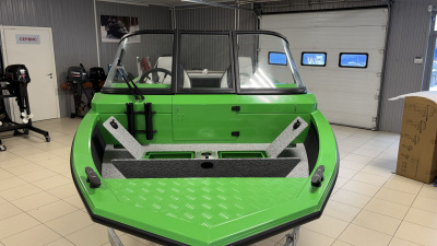 Лодка Волжанка 46 Фиш зеленая с доп.опциями