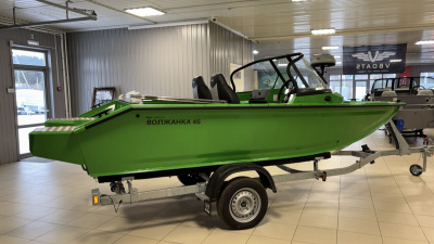 Лодка Волжанка 46 Фиш зеленая с доп.опциями