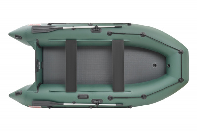 Моторная надувная лодка ПВХ ROGER Hunter 3200 H эконом съемное дно высокого давления (Аирдек) + 2ух камерный насос