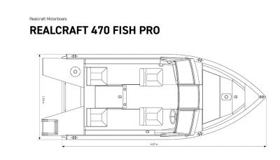 Моторная лодка Салют RealCraft 470 Fish PRO